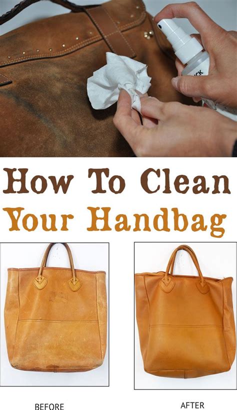 how to clean a leather handbag.